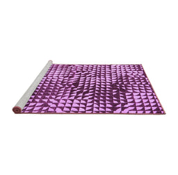 Sideview of Machine Washable Abstract Purple Modern Area Rugs, wshabs5386pur
