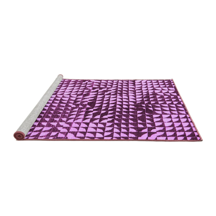 Sideview of Machine Washable Abstract Purple Modern Area Rugs, wshabs5386pur