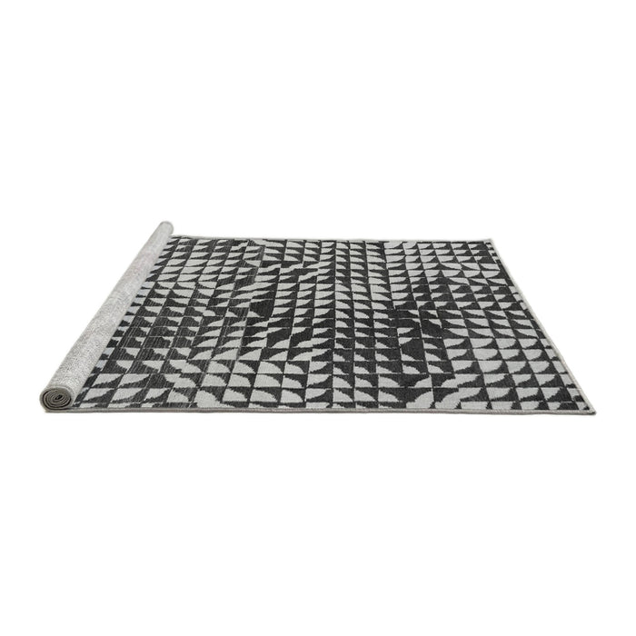 Sideview of Machine Washable Abstract Gray Modern Rug, wshabs5386gry