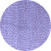 Round Machine Washable Abstract Blue Modern Rug, wshabs5387blu