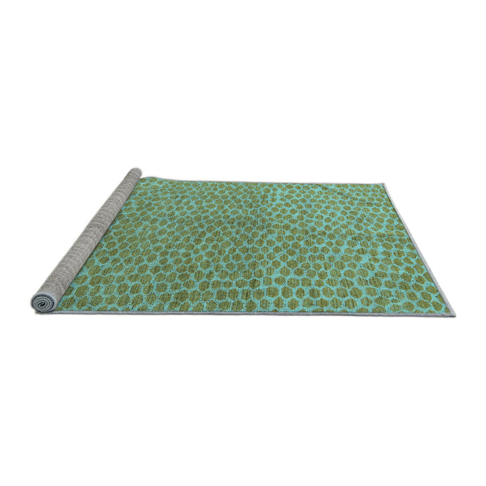 Sideview of Machine Washable Abstract Light Blue Modern Rug, wshabs5387lblu