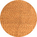 Round Abstract Orange Modern Rug, abs5387org