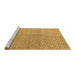 Sideview of Machine Washable Abstract Brown Modern Rug, wshabs5387brn