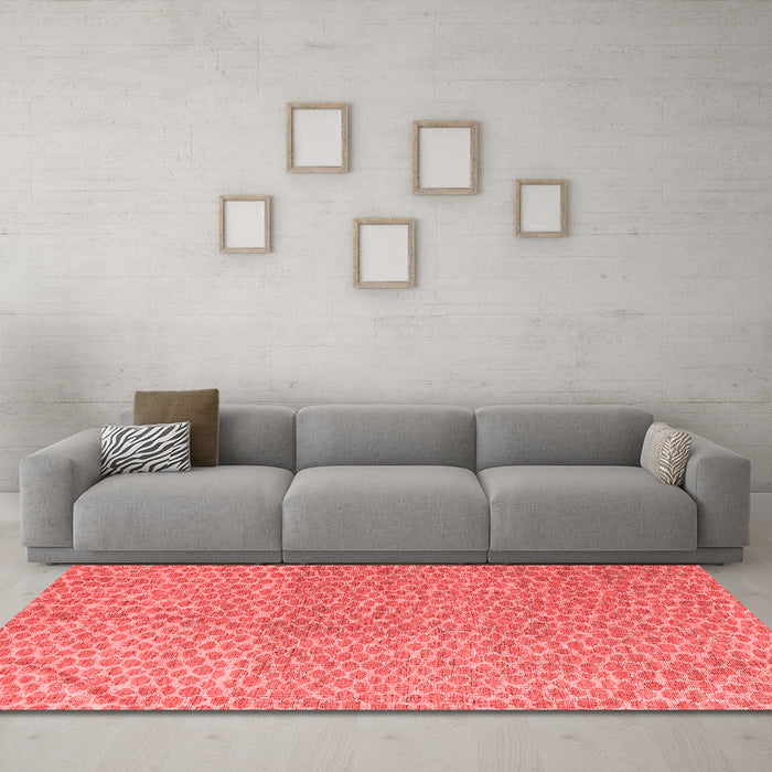 Modern Red Washable Rugs