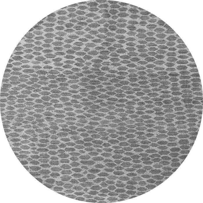 Round Machine Washable Abstract Gray Modern Rug, wshabs5387gry