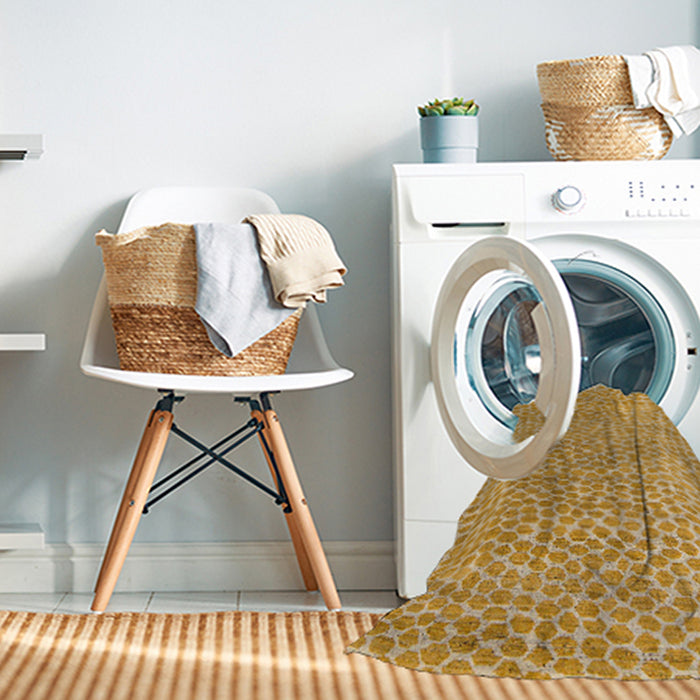 Machine Washable Abstract Sedona Brown Rug in a Washing Machine, wshabs5388