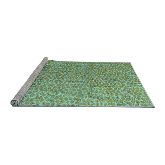 Sideview of Machine Washable Abstract Light Blue Modern Rug, wshabs5388lblu