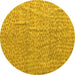 Round Machine Washable Abstract Yellow Modern Rug, wshabs5388yw