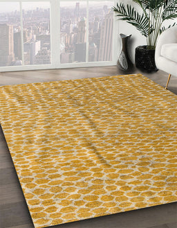 Abstract Sedona Brown Modern Rug in Family Room, abs5388