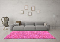 Machine Washable Abstract Pink Modern Rug, wshabs5388pnk