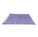 Sideview of Machine Washable Abstract Blue Modern Rug, wshabs5388blu