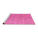 Sideview of Machine Washable Abstract Pink Modern Rug, wshabs5388pnk