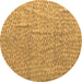 Round Abstract Brown Modern Rug, abs5388brn