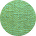 Round Machine Washable Abstract Turquoise Modern Area Rugs, wshabs5388turq