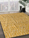 Abstract Sedona Brown Modern Rug in Family Room, abs5388