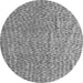 Round Machine Washable Abstract Gray Modern Rug, wshabs5388gry