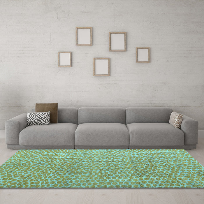 Machine Washable Abstract Light Blue Modern Rug in a Living Room, wshabs5388lblu