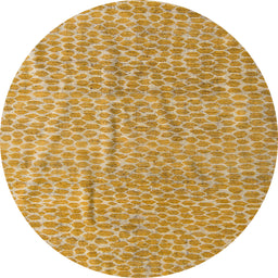 Round Machine Washable Abstract Sedona Brown Rug, wshabs5388