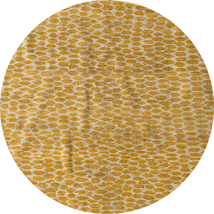 Round Machine Washable Abstract Sedona Brown Rug, wshabs5388