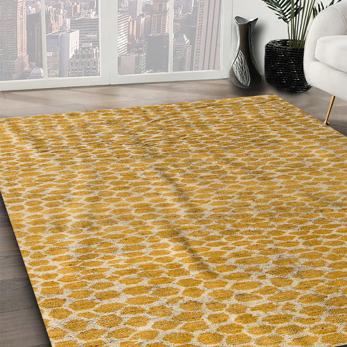 Machine Washable Abstract Sedona Brown Rug in a Family Room, wshabs5388