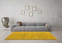 Machine Washable Abstract Yellow Modern Rug, wshabs5388yw