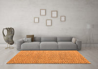 Machine Washable Abstract Orange Modern Rug, wshabs5388org