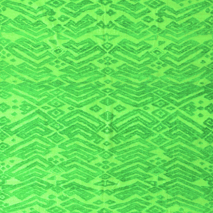 Square Abstract Green Modern Rug, abs5389grn