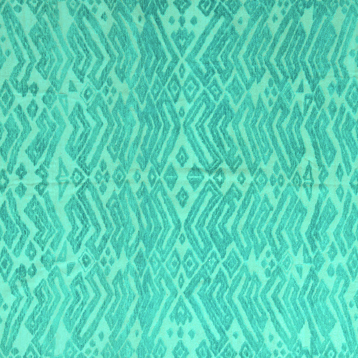Square Abstract Turquoise Modern Rug, abs5389turq