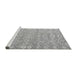 Sideview of Machine Washable Abstract Gray Modern Rug, wshabs5389gry