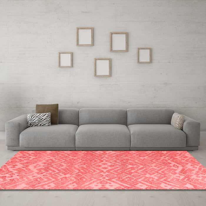 Modern Red Washable Rugs