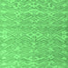 Square Abstract Emerald Green Modern Rug, abs5389emgrn