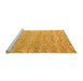 Sideview of Machine Washable Abstract Orange Modern Area Rugs, wshabs5389org