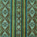 Square Abstract Turquoise Modern Rug, abs538turq