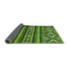 Sideview of Abstract Green Modern Rug, abs538grn