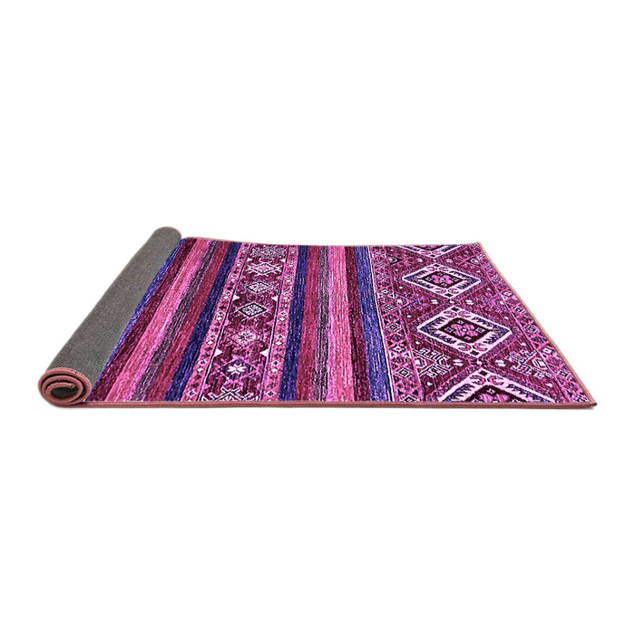 Sideview of Abstract Purple Modern Rug, abs538pur
