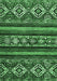 Machine Washable Abstract Emerald Green Modern Area Rugs, wshabs538emgrn