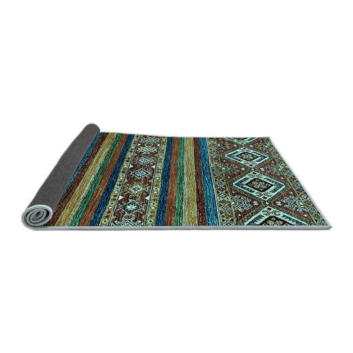 Sideview of Abstract Light Blue Modern Rug, abs538lblu