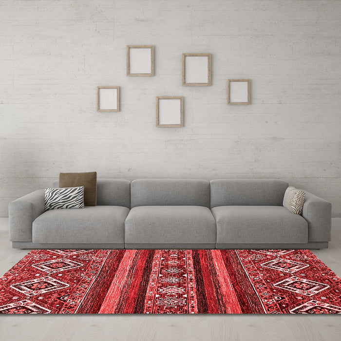 Modern Red Washable Rugs