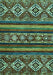 Machine Washable Abstract Turquoise Modern Area Rugs, wshabs538turq