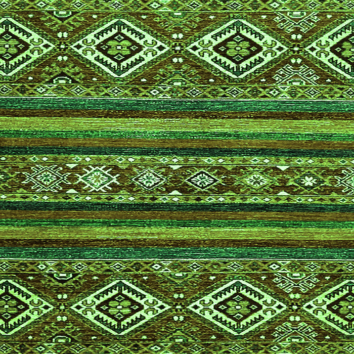 Square Machine Washable Abstract Green Modern Area Rugs, wshabs538grn