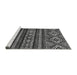 Sideview of Machine Washable Abstract Gray Modern Rug, wshabs538gry