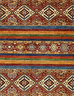 Abstract Saffron Red Modern Rug, abs538