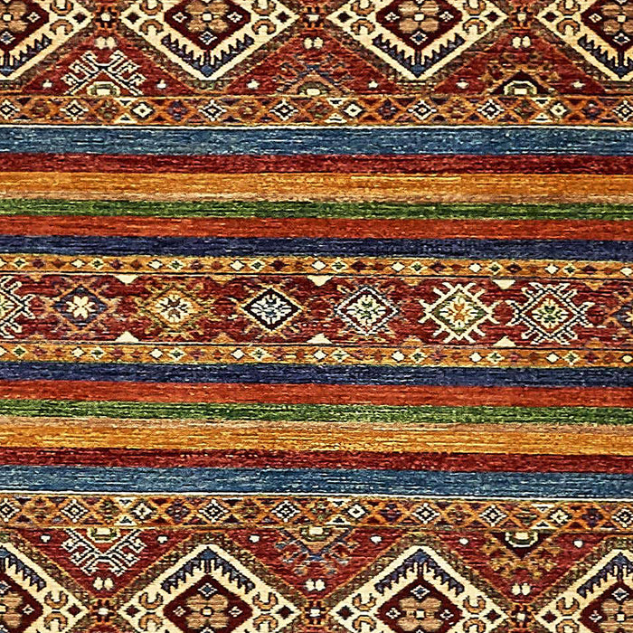 Abstract Saffron Red Modern Rug, abs538