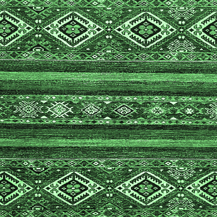Square Abstract Emerald Green Modern Rug, abs538emgrn