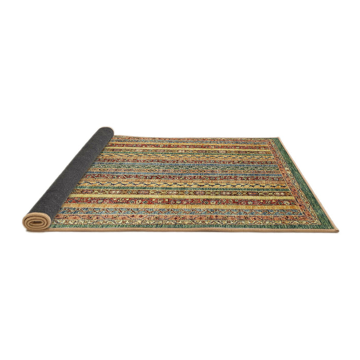 Sideview of Abstract Saddle Brown Modern Rug, abs539