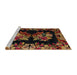 Sideview of Machine Washable Abstract Light Brown Rug, wshabs5390