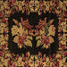 Square Medallion Brown French Rug, abs5390brn