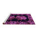 Sideview of Machine Washable Medallion Purple French Area Rugs, wshabs5390pur