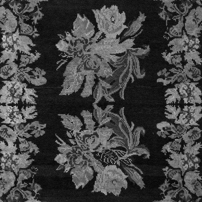 Machine Washable Medallion Gray French Rug, wshabs5390gry