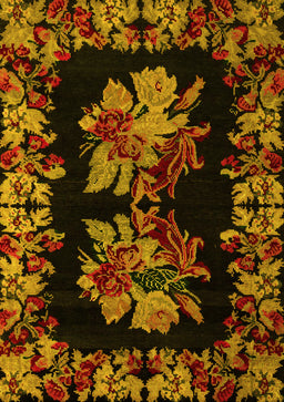 Medallion Yellow French Rug, abs5390yw